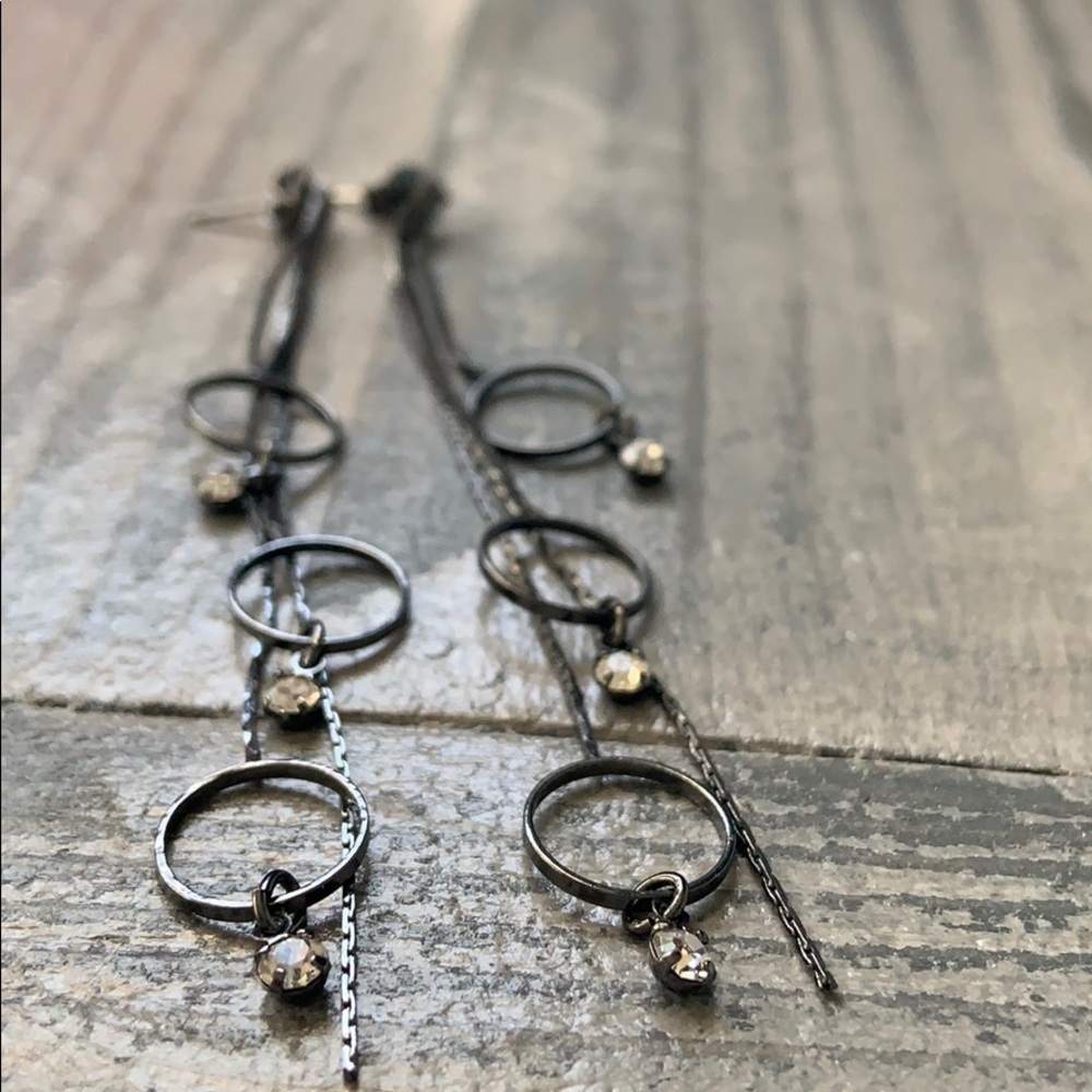 Rhinestone drop earrings